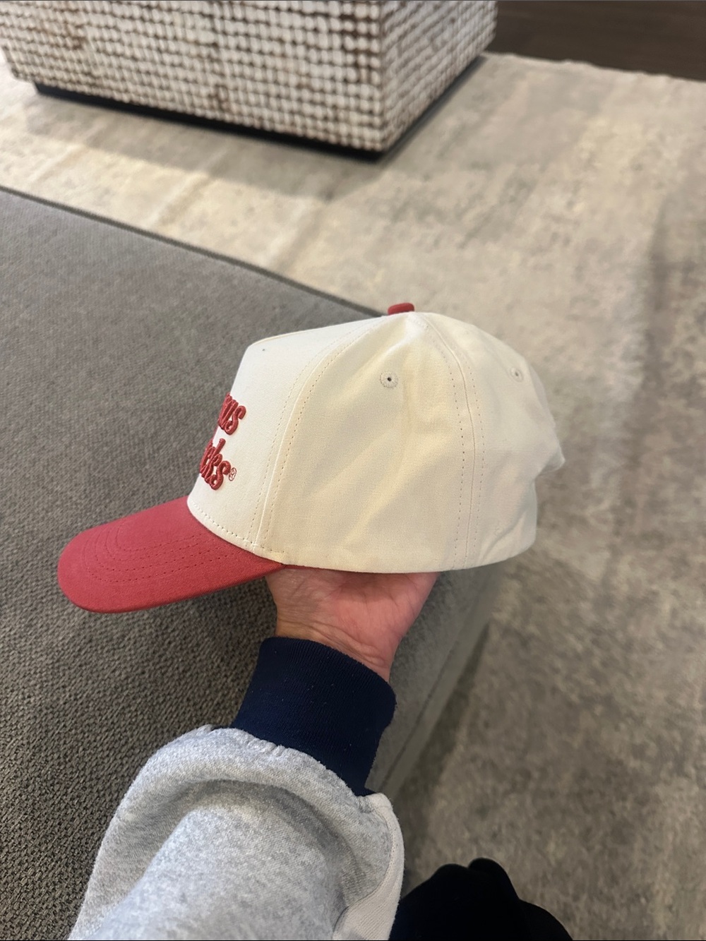 Arkansas Razorbacks Two-Tone Retro Baseball Cap - Red & Cream - Picture 8 of 8